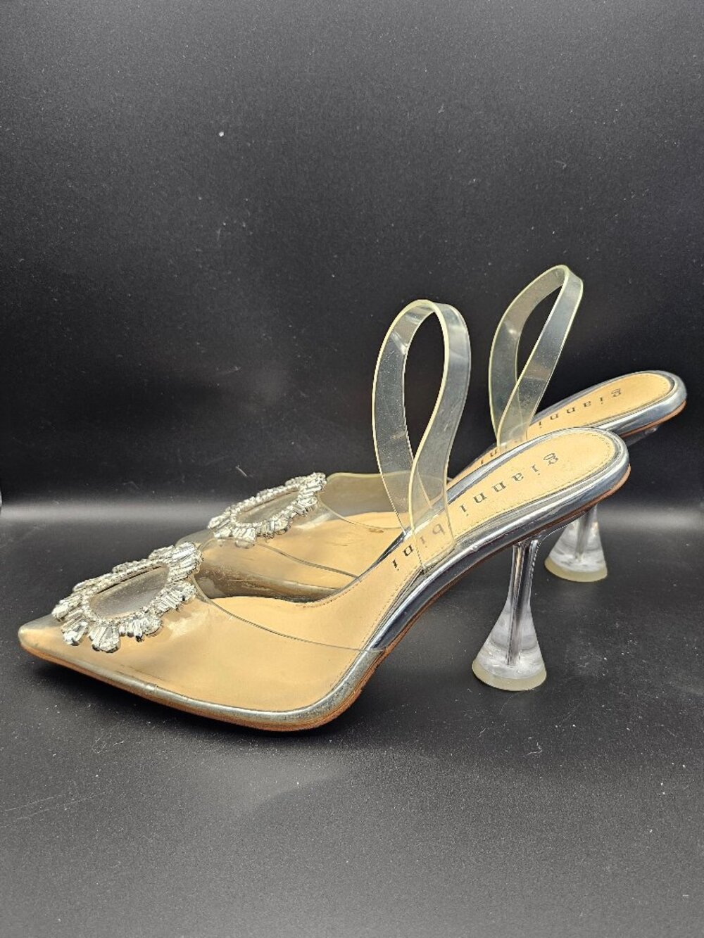 Gianni Bini “Vivyee” Clear Rhinestone Slingback Heels – Size 8.5M - Picture 5 of 7